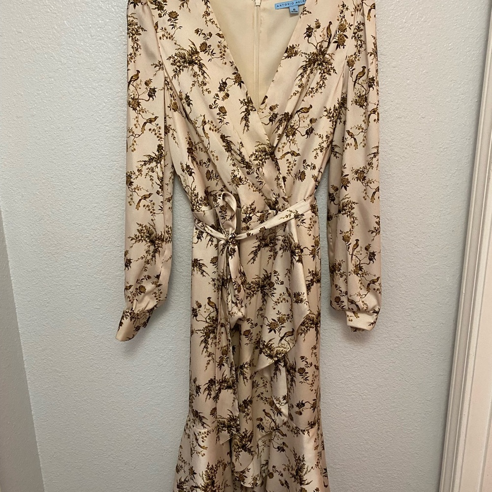 Antonio Melani Shira Drapery Twill A-Line Dress
